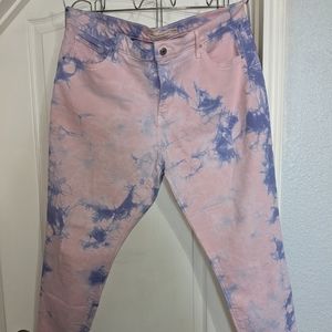 Levi 721 tie-dye high rise skinny jeans